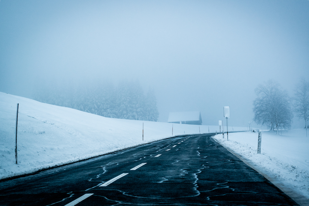 snowy road